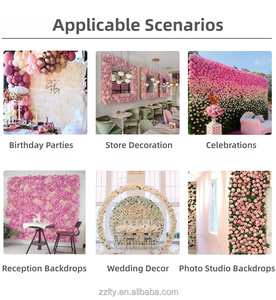 ZZLTY Parete Floreale Artificiale All'Ingrosso per Sfondi Matrimoniali, Decorazione Murale con Ortensie, Margherite e Rose - Product Image 5