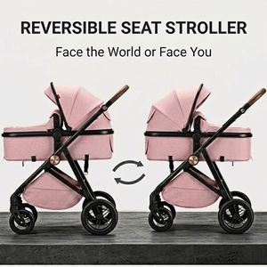 Cochecito de Bebé Personalizado OEM, Tela Oxford Resistente, Plegable, Diseño de Paisaje Alto, con Canasta Grande, para Bebés de 0 a 3 Años - Product Image 4