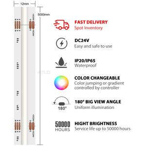 Bande lumineuse COB RGBIC RGBW 784LED/M LED colorée Smart Cob Strip APP Control Linear Lighting 12mm Width PCB RGBW RGBIC - Product Image 4