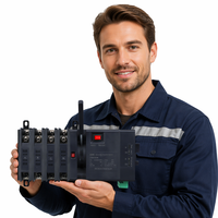 Interruptor de Transferencia Automática (ATS) de Doble Potencia, 16A 3P 63A, 2 Fases, Tipo PC, 230V, YCQ9, IP20, Tiempo de Transferencia <6ms, Transición Abierta