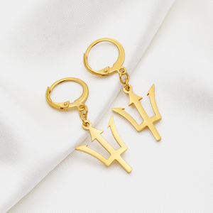 बारबाडोस द्वीप मानचित्र और ध्वज प्रतीक सोने के रंग इयररिंग्स या उपहार के लिए स्टेनलेस स्टील स्टड स्टेनलेस स्टील स्टड - Product Image 2