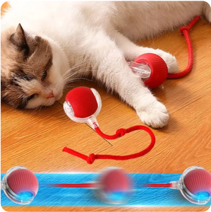 Pelota de Juguete Eléctrica Recargable para Gatos, Pelota Rodante Automática para Mascotas, Alivia el Aburrimiento, Pelota de Peluche para Jugar con Gatos - Product Image 1