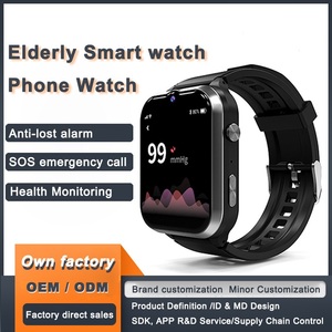 Tela sensível ao toque 4G GPS Relógio Inteligente Detectar Freqüência Cardíaca Pressão Arterial Telefone Chamada SOS Botão para Crianças Idosos Android Ios APP - Product Image 2