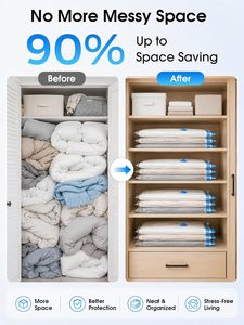 Vacuum Storage Bags Electric <b>Pump</b> Eco-Friendly Folding PA+PE Material Space Saving for Clothes Blankets Reusable Travel Storage - Product Image 6