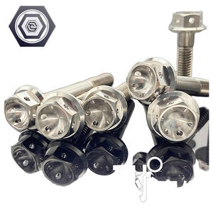 M8 * 15mm Titan xe gắn máy bu lông ốc vít tiêu chuẩn điểm Khoan Hex lỗ nhiều kích cỡ din6921 vít ô tô số liệu - Product Image 2