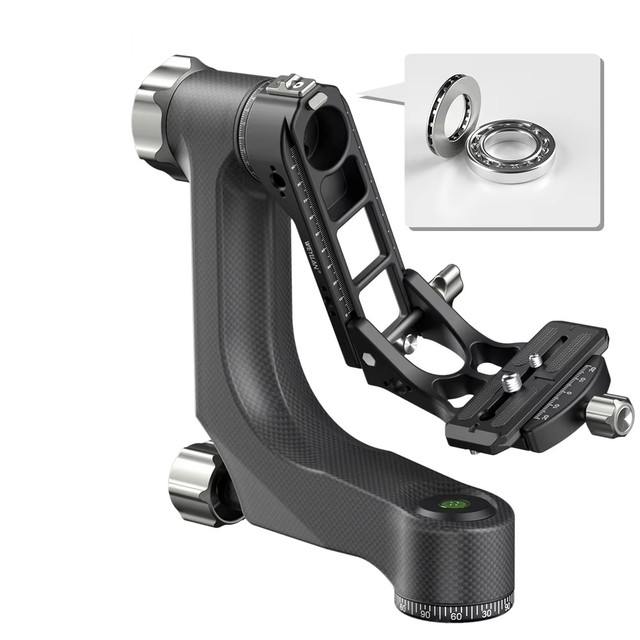 PH8 WEYLLAN Gimbal Tripod Head Professional Carbon Fiber Heavy Duty DSLR Camera Telescope 15kg Arca for Q.R Plate Made China C97