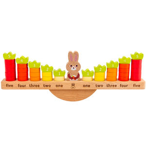 Jouets éducatifs en bois pour enfants, blocs de construction en forme de lapin, équilibre, mathématiques, <span class=keywords><strong>jeu</strong></span> interactif pour la <span class=keywords><strong>maternelle</strong></span>, certifié EN71 - Product Image 3