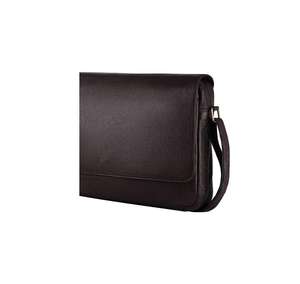 Sac messager en cuir marron de qualité supérieure pour hommes, sac de bureau pour hommes, compartiment rembourré pour ordinateur portable avec sangle réglable - Product Image 2