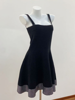 Robe de soirée Vespera ornée de strass, style bandage, élégante, col carré, sans manches, mini, avec cristaux, pour cocktail et club
