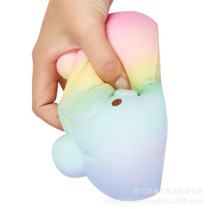 Cartoon Rainbow Bear Bread <b>Squishy</b> TPE Slow Rebound Fidget Toy For Kids Unisex Gift Decor - Product Image 4