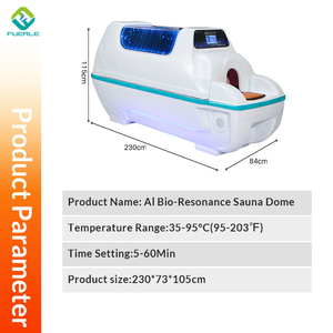 Fuerle Spa kecantikan, kapsul Spa Sauna uap basah ozon akrilik hitam gaya duduk untuk Perawatan Tubuh - Product Image 4