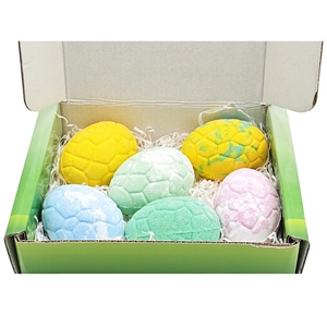 Bombes de bain effervescentes artisanales aux couleurs mélangées en forme d'œuf de dinosaure, aromathérapie, huile essentielle, bombes à bulles de qualité supérieure, bain naturel - Product Image 4