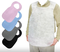 Bavoirs jetables écologiques non tissés personnalisés avec logo imprimé, imperméables, à manches, pour barbecue, restaurant de fruits de mer, pour adultes, pour la cuisine