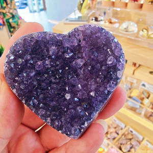 Cristal de Corazón de Amatista al por Mayor, Gema Natural en Forma de Corazón, Cuarzo Druzy, Geoda, Artesanía de Cristal, Decoración Curativa, Halloween - Product Image 5