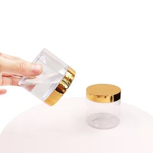 Tarros de Plástico Cosméticos de Lujo Vacíos para Exfoliante Corporal de 2oz, 3oz, 4oz, 5oz, 8oz con Tapa en Oro Rosa y Plata, Envase para Manteca Corporal, Tarro PET - Product Image 3
