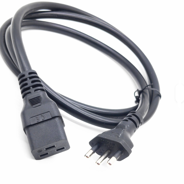 Factory wholesale power cable monitor plug wire PVC insulated cable 3-fork cable end