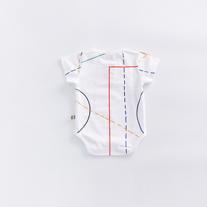 Mono de Verano de Manga Corta para Bebé Niño, Color Blanco, al por Mayor, de China - Product Image 4