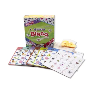 热卖定制儿童儿童纸卡拼写单词游戏宾果纸板卡儿童套装