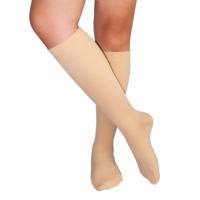Chaussettes de compression graduée OEM personnalisées pour varices, confortables, unisexes, à bout fermé, hauteur genou, 30-40 mmHg