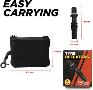 4 cái tự động lốp deflat van kit, lốp deflator van 0-30 PSI có thể điều chỉnh cho xe cộ, xe máy, xe hơi, xe tải - Product Image 4