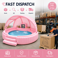 Canapé gonflable géant personnalisé pour piscine, transat gonflable avec auvent et bar, piscine gonflable pour villa et jardin
