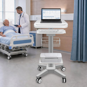 Carrello Informatico Dentale in Alluminio Leggero con Stazione Integrata per Laptop Medicale e Vassoio in ABS, Direttamente dalla Fabbrica - Product Image 4