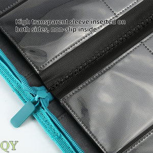QY 360 <b>Card</b> Zipper Trading <b>Card</b> <b>Binder</b> Custom 9 Pocket Album Portable Collection Storage Book for Game <b>Cards</b> - Product Image 4