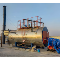 Ketel Uap Tabung Api Horizontal WNS Berbahan Bakar Gas Bersertifikasi CE ISO untuk Penggunaan Industri Otomatis untuk Pemanasan Daerah