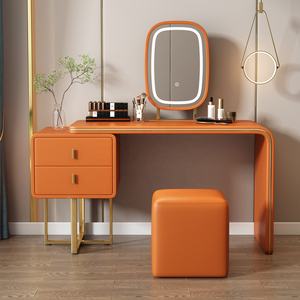Table de maquillage moderne à succès, style crème simple avec miroir intelligent et design rétractable, <span class=keywords><strong>coiffeuse</strong></span> de rangement multicolore - Product Image 3