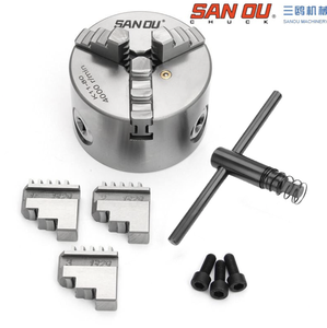 Thép carbon cao Mini khoan chuck máy tiện công cụ 3 hàm Hướng dẫn sử dụng mềm tự định tâm 2 gắn thanh hàm thép carbon cao - Product Image 4