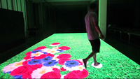 Écran de sol interactif LED 4K couleur étanche avec HDR, luminosité de 1500 cd/m² et fréquence de rafraîchissement de 3840 Hz pour la publicité