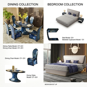 Juego de Sofás de Cuero Genuino de Lujo Moderno, Estilo Náutico, 1-2-3 Plazas, Inspirado en el Mundo Automotriz, <span class=keywords><strong>Azul</strong></span> Rey Brillante, Solución Integral de Muebles - Product Image 4
