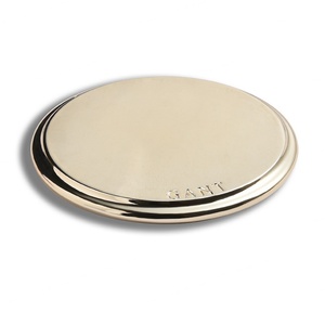 Zinc Alloy Stainless Steel Type Round Cup Tea Coffee Wine Bottle Luxury Metal <b>Coaster</b> - Product Image 3