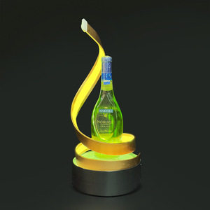 Support à vin en spirale éclairé par LED, rechargeable, multicolore, base à champagne, présentoir à liqueurs, accessoire créatif pour bar KTV - Product Image 4