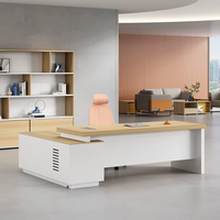 Bureau de direction écologique de qualité E0, table de bureau moderne et simple pour manager, mobilier de bureau, bureau de patron, bureau de président
