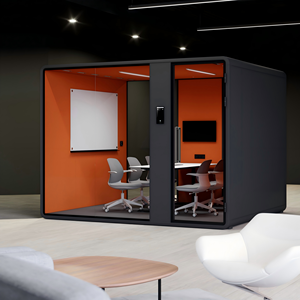 Cabina Insonorizzata con Telaio in Alluminio per Interviste, Postazione di Lavoro per 6 Persone, Spazio Privato per Riunioni, Cabina Telefonica per Ufficio e Casa - Product Image 4