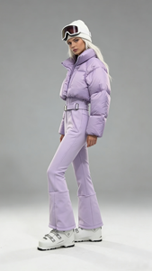 Combinaison une pièce imperméable et respirante pour <span class=keywords><strong>femme</strong></span>, veste d'hiver d'extérieur coupe-vent, <span class=keywords><strong>pantalon</strong></span> avec fermeture éclair, grande taille, <span class=keywords><strong>ski</strong></span>, snowboard - Product Image 4