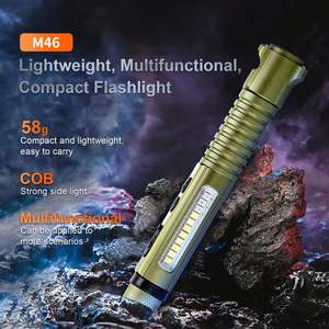 ไฟฉายพกพา WOSEN อลูมิเนียมอัลลอยด์แบบชาร์จซ้ำได้ ความสว่างมากกว่า 1000 ลูเมน กันน้ำระดับ IP65 ไฟฉาย LED ขนาดเล็กแบบยุทธวิธี ชาร์จผ่านพอร์ต USB - Product Image 5