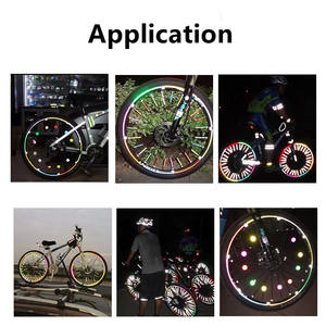 Bâtons de <span class=keywords><strong>rayons</strong></span> réfléchissants argentés multicolores vente en gros réflecteur parlé de sécurité pour vélo - Product Image 6