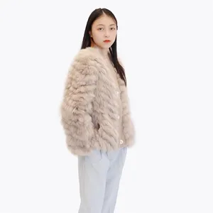 Best Selling Luxury Custom Winter Warm Thick Casual Genuine Fur Coats