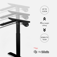 Dechuan – Cadre de bureau réglable en hauteur, table d'ordinateur ergonomique pour le travail debout