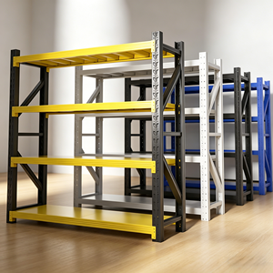 Scaffalature e Ripiani Impilabili, Scaffale Industriale Resistente per Stoccaggio, Unità di Scaffalatura Metallica per Magazzino a 4 Livelli - Product Image 1