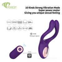 Distribuidor TT Forest Vibrador Eléctrico de 10 Velocidades 100% Impermeable con Anillo para Pene y Testículos para Parejas, Diversión para Adultos, Compra al por Mayor