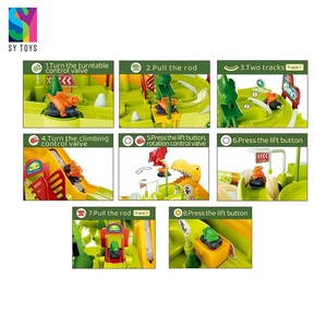SY Table de jeu interactive enfants aventure fente <span class=keywords><strong>voiture</strong></span> ensemble piste jouets <span class=keywords><strong>Garage</strong></span> Parking <span class=keywords><strong>dinosaure</strong></span> course piste <span class=keywords><strong>voiture</strong></span> aventure jouets - Product Image 4