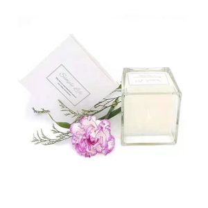 6x6cm 8x8 10x 12x 15x Chine Personnaliser Couleur Logo <span class=keywords><strong>Transparent</strong></span> Carré Verre Cube Titulaire Bougie Pot Pour La Fête De Mariage - Product Image 6