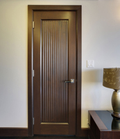 Livolo — porte d'entrée en noyer de Style llibral, Double étage, Design pour maison