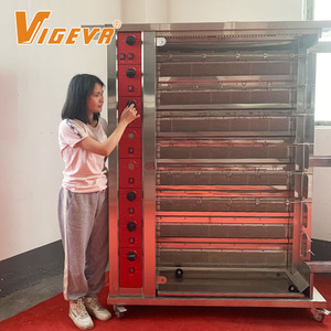 Horno Rotatorio para <span class=keywords><strong>Pollo</strong></span> con 6 Varillas y Puerta de Visión Completa, Protección Contra Sobrecalentamiento, Horno Rotatorio Comercial Eléctrico/a Gas para Catering - Product Image 2