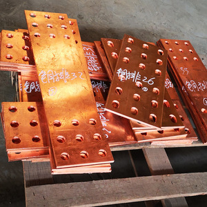 Plaques en cuivre T2 170x100mm, carrés de perçage, pièces non standard - Product Image 4