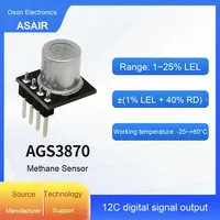 Modul Sensor Deteksi Gas Mudah Terbakar Asair Aosong AGS3870 Sensor Metana untuk Gas CH4 dengan Pemasangan DIP Guangdong