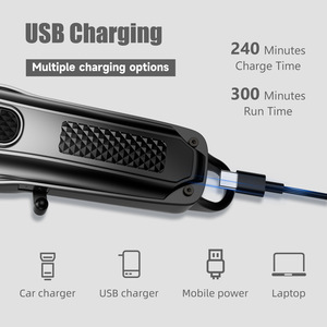 Cortadora de Pelo Eléctrica Profesional para Peluquero, Suministro Directo de Fábrica, Juego de Recortadora Eléctrica Recargable de Metal para el Hogar - Product Image 2